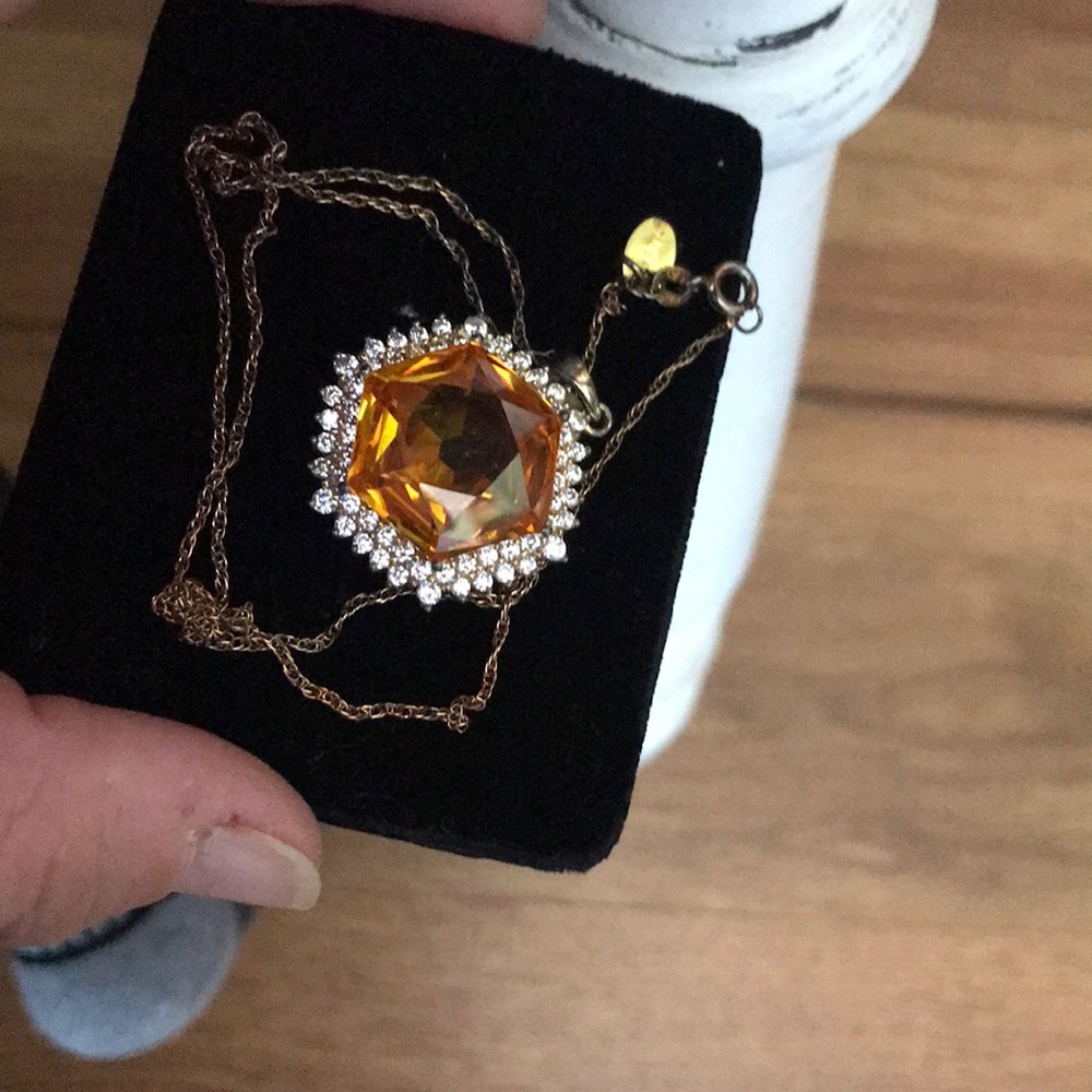Gently worn STAUER .925 necklace with Helenite gemstone pendant